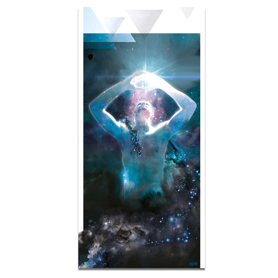 Homme galaxie visuel entier dans sa galaxie