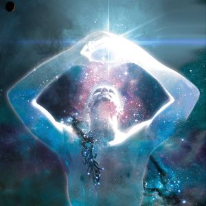 Homme galaxie visuel zoomé